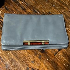 Grey clutch bag